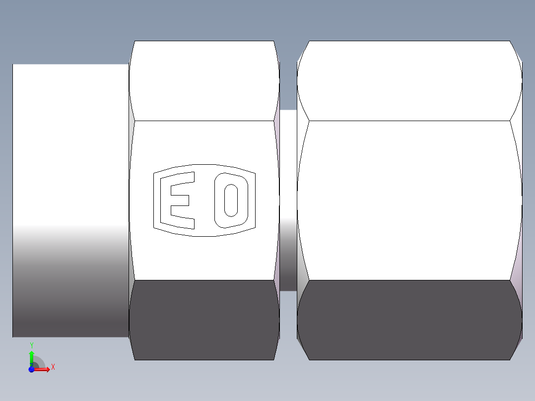 压力表接头-带螺母、7BD-04-16GDK+S前视图