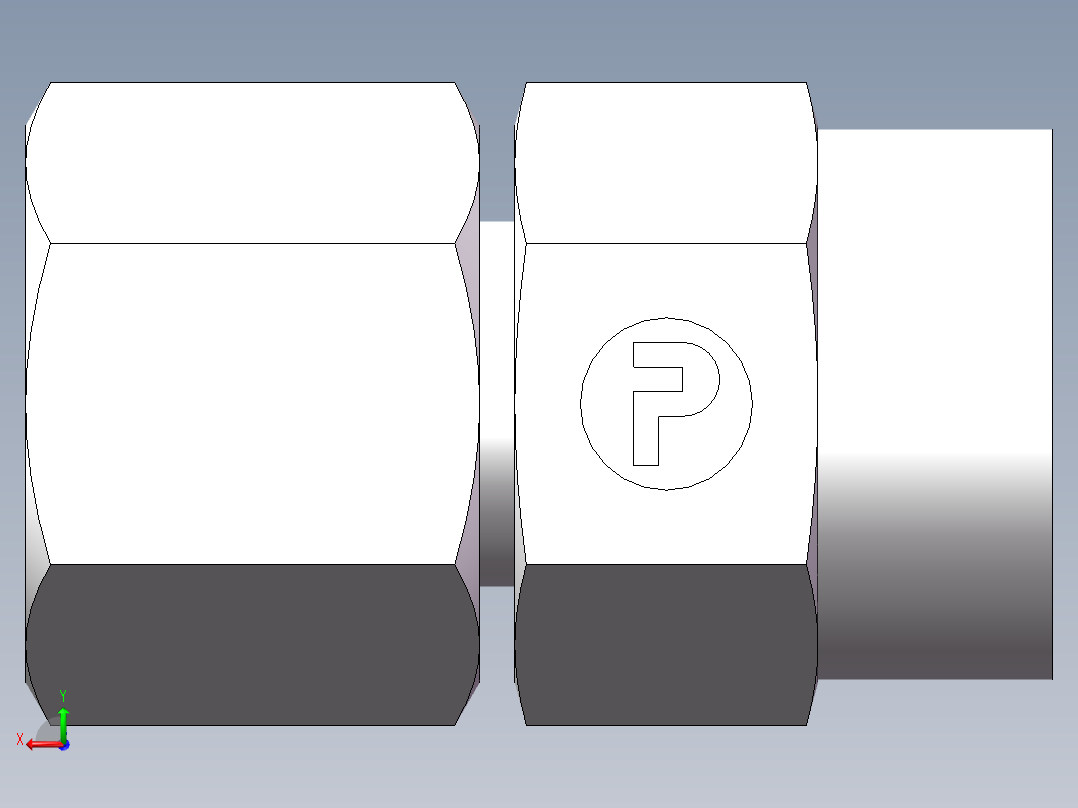 压力表接头-带螺母、7BD-04-16GDK+S后视图