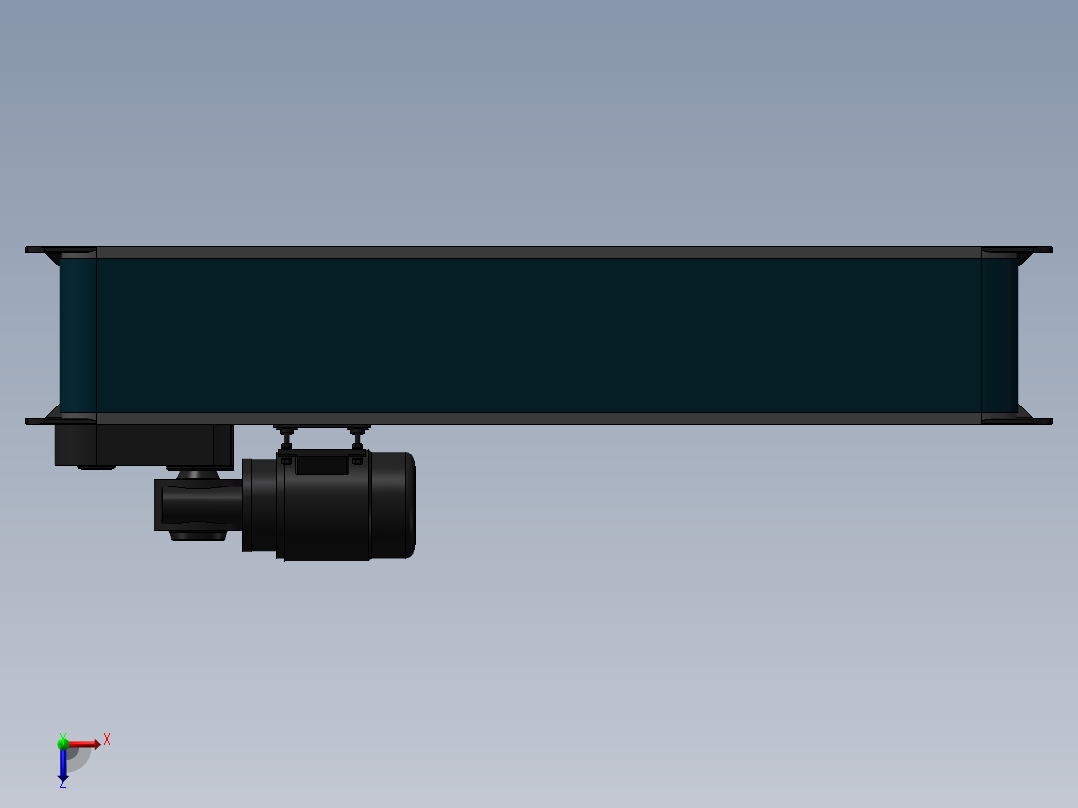 1米x0.2米小型带式机构俯视图