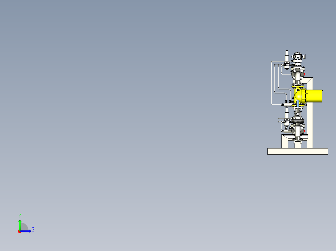 B2004758-大学流体分析研究的液压站左视图