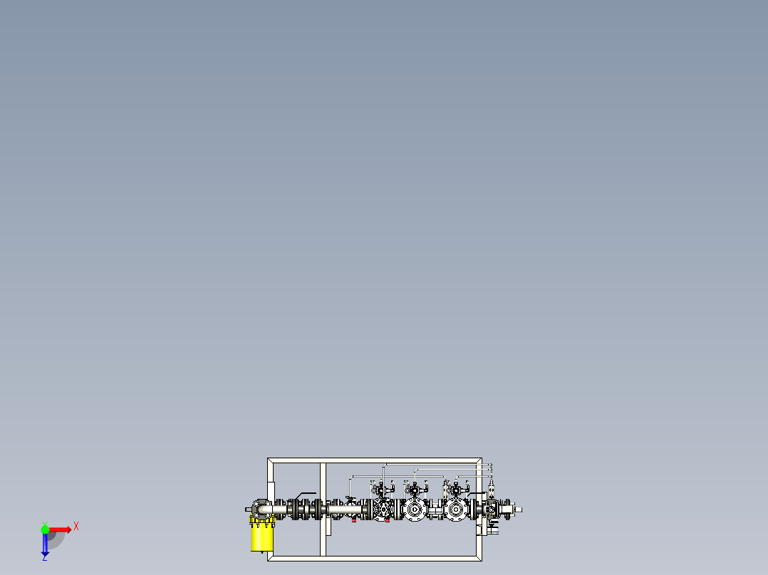 B2004758-大学流体分析研究的液压站俯视图