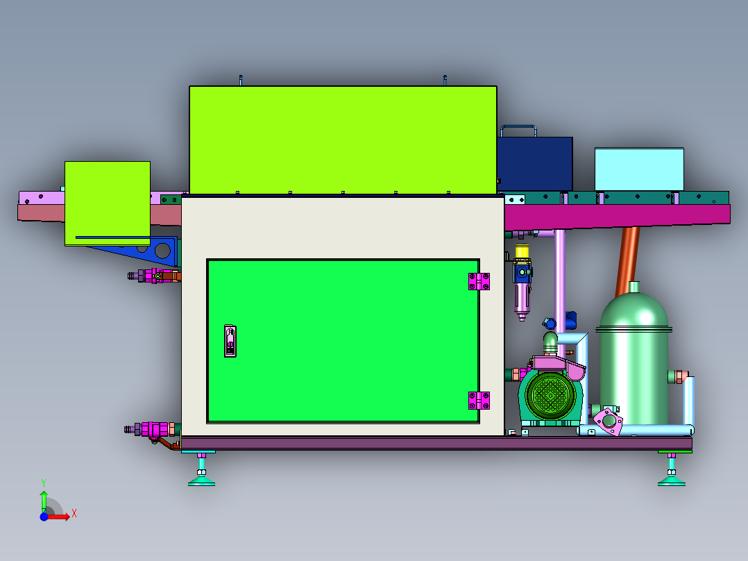 活塞杆杆头清洗装置前视图