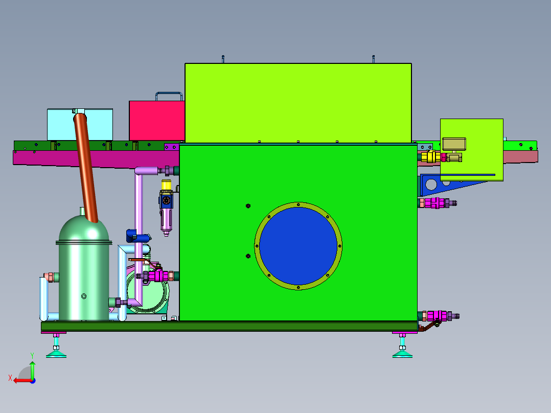 活塞杆杆头清洗装置后视图