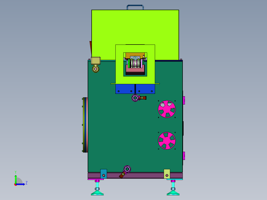 活塞杆杆头清洗装置左视图
