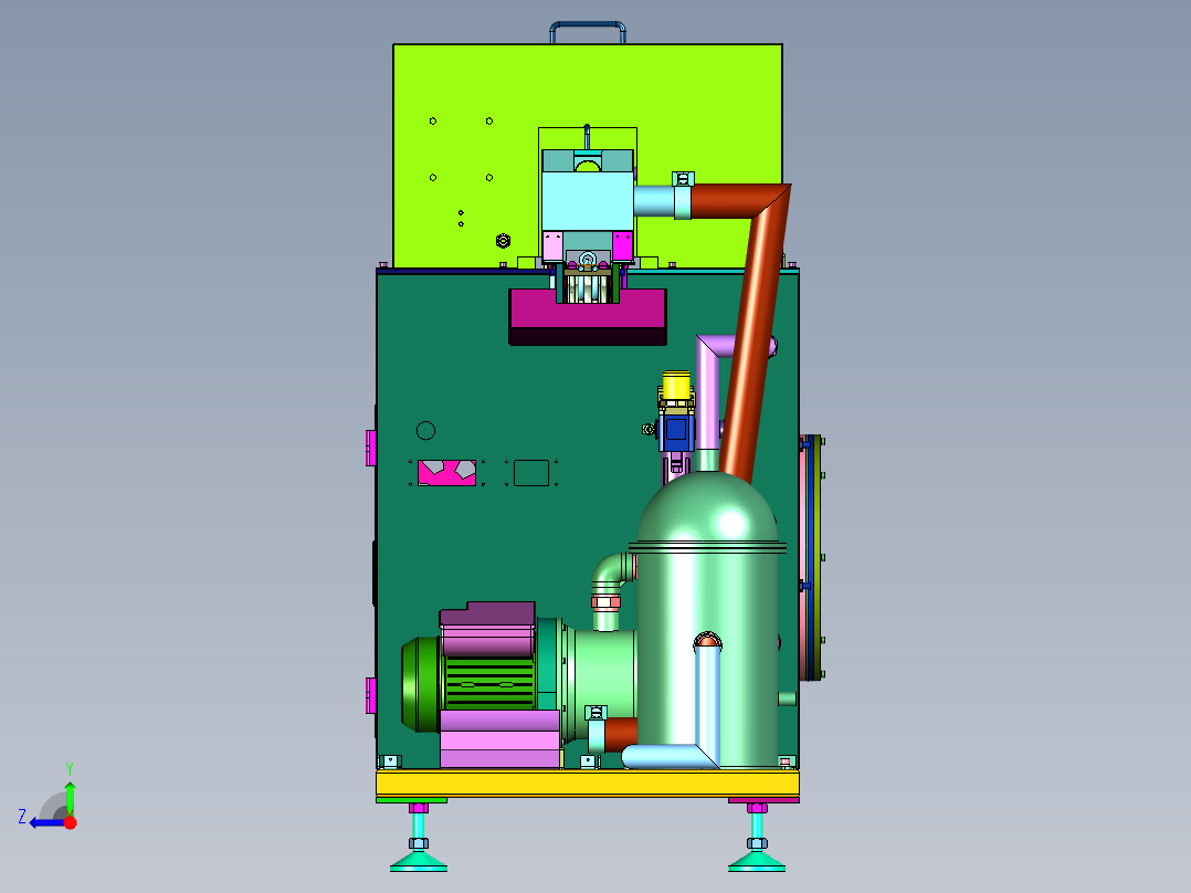 活塞杆杆头清洗装置右视图