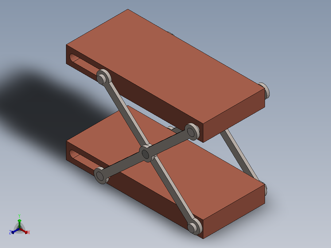 剪式升降台 (4)正等轴测图