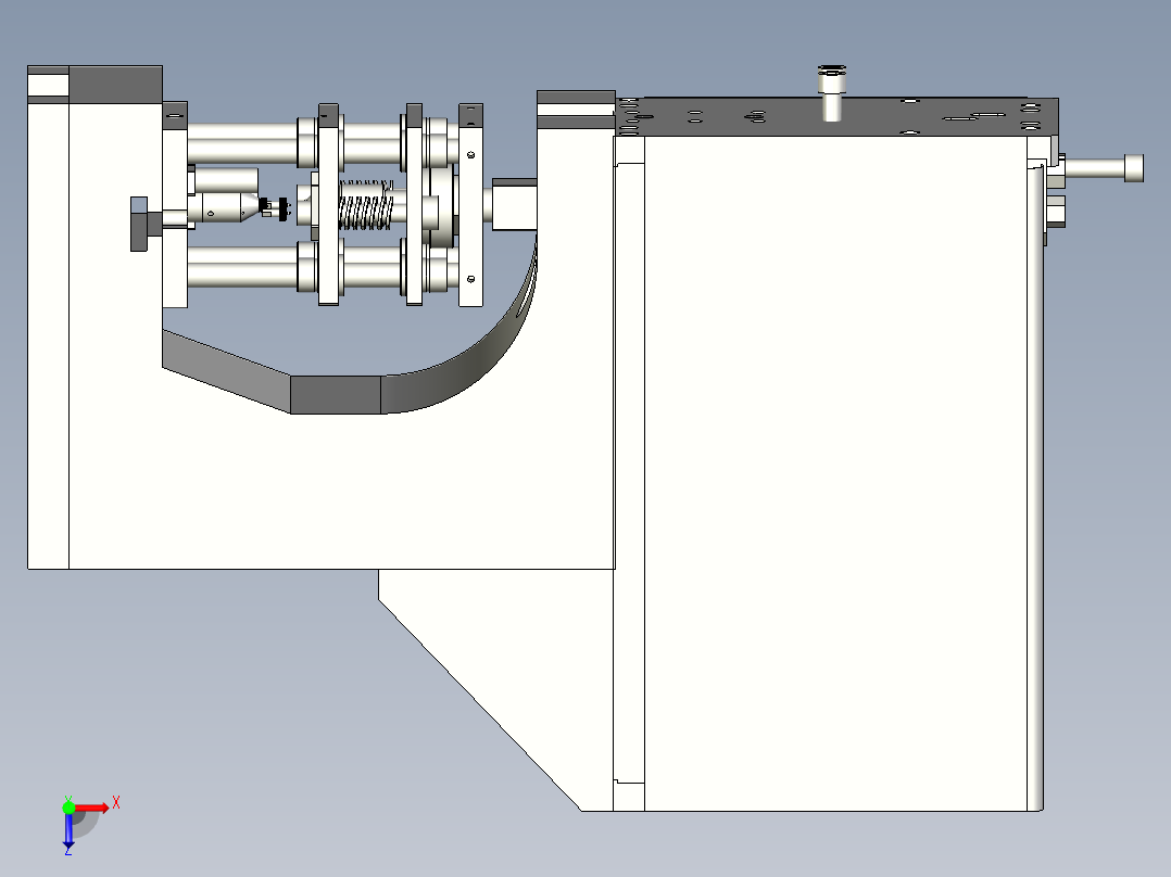 铆压机构俯视图