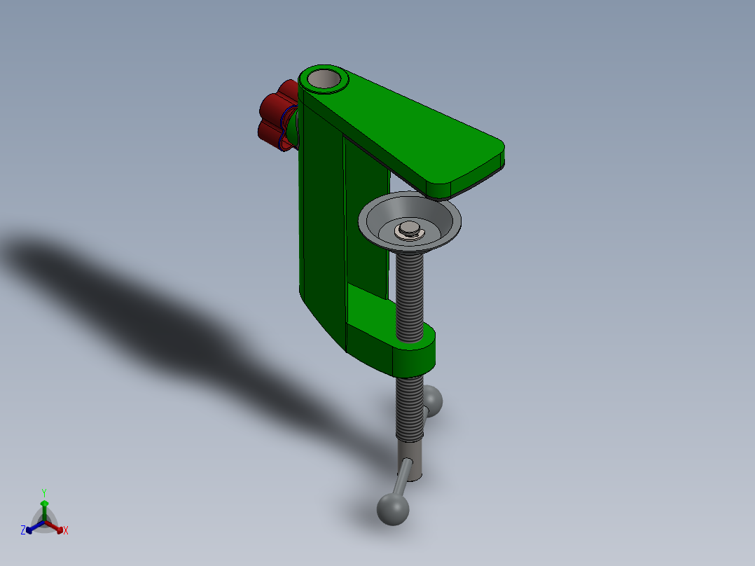 小鼠底座夹正等轴测图
