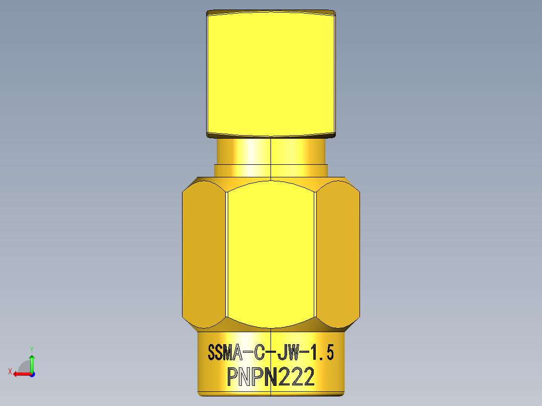 SSMA-C-JW-1.5,SSMA接头后视图