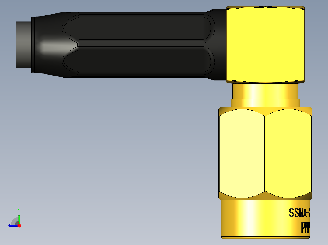 SSMA-C-JW-1.5,SSMA接头右视图