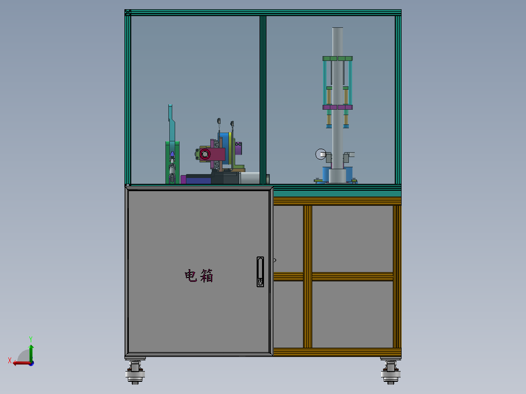 燃油泵法兰精滤器组装机后视图