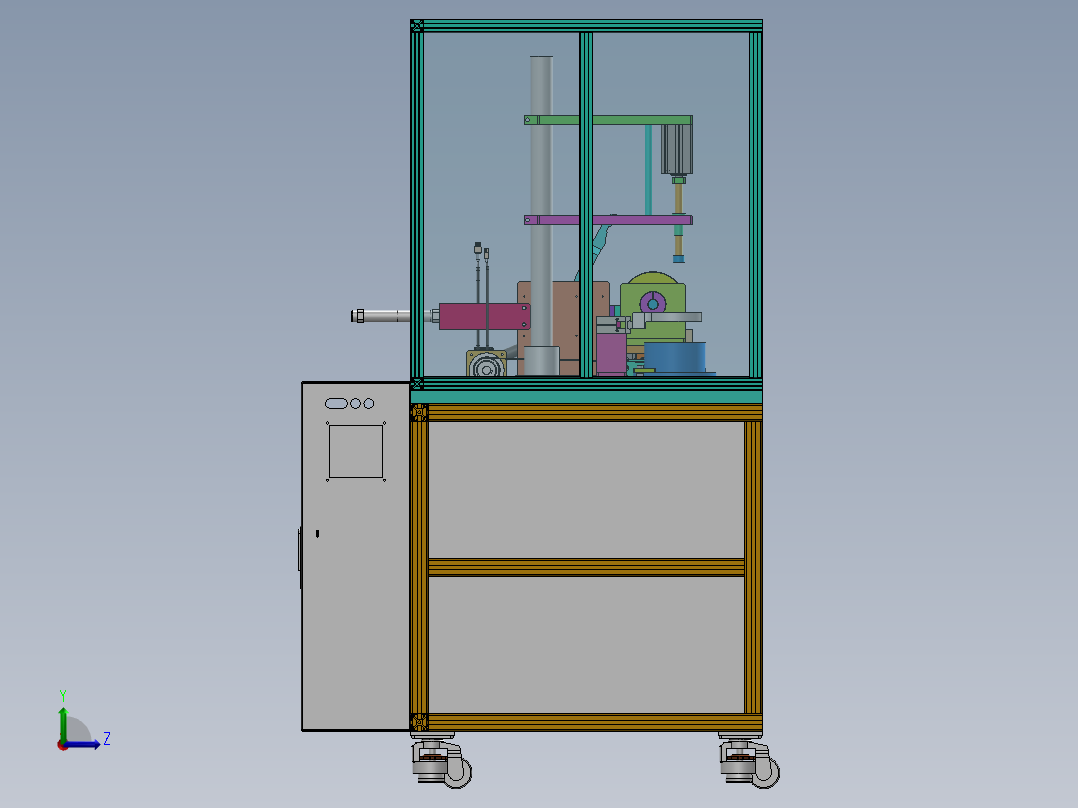 燃油泵法兰精滤器组装机左视图