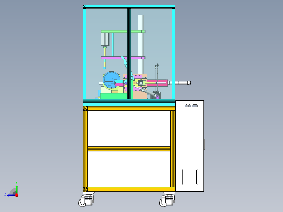 燃油泵法兰精滤器组装机右视图