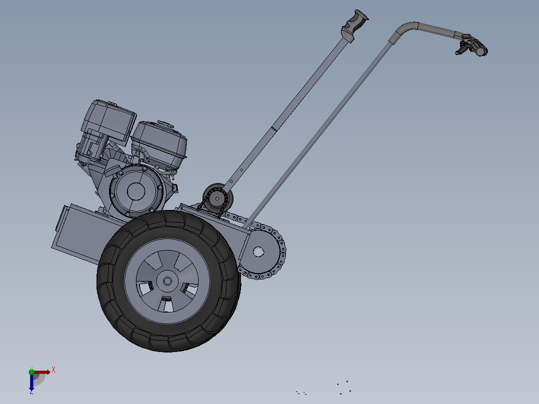 自动行走式生姜收获机工作部分的设计【7张CAD图纸+毕业论文+开题报告+任务书+文献综述+SolidWorks三维图】俯视图