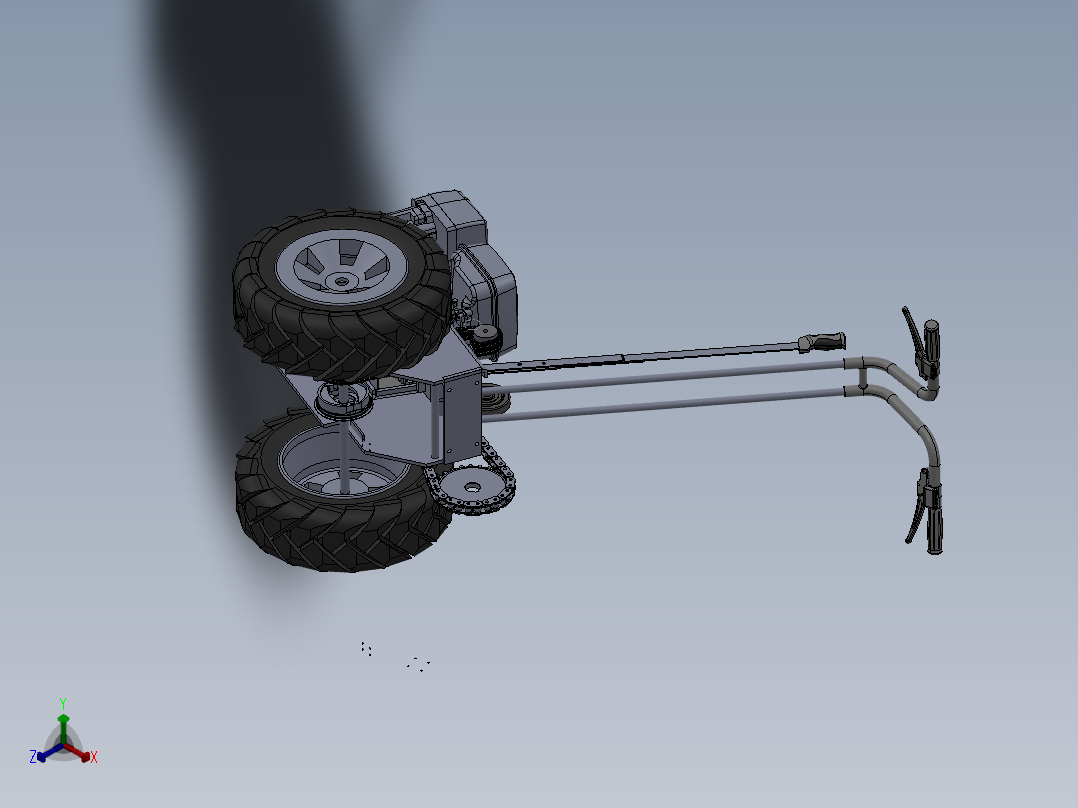 自动行走式生姜收获机工作部分的设计【7张CAD图纸+毕业论文+开题报告+任务书+文献综述+SolidWorks三维图】正等轴测图