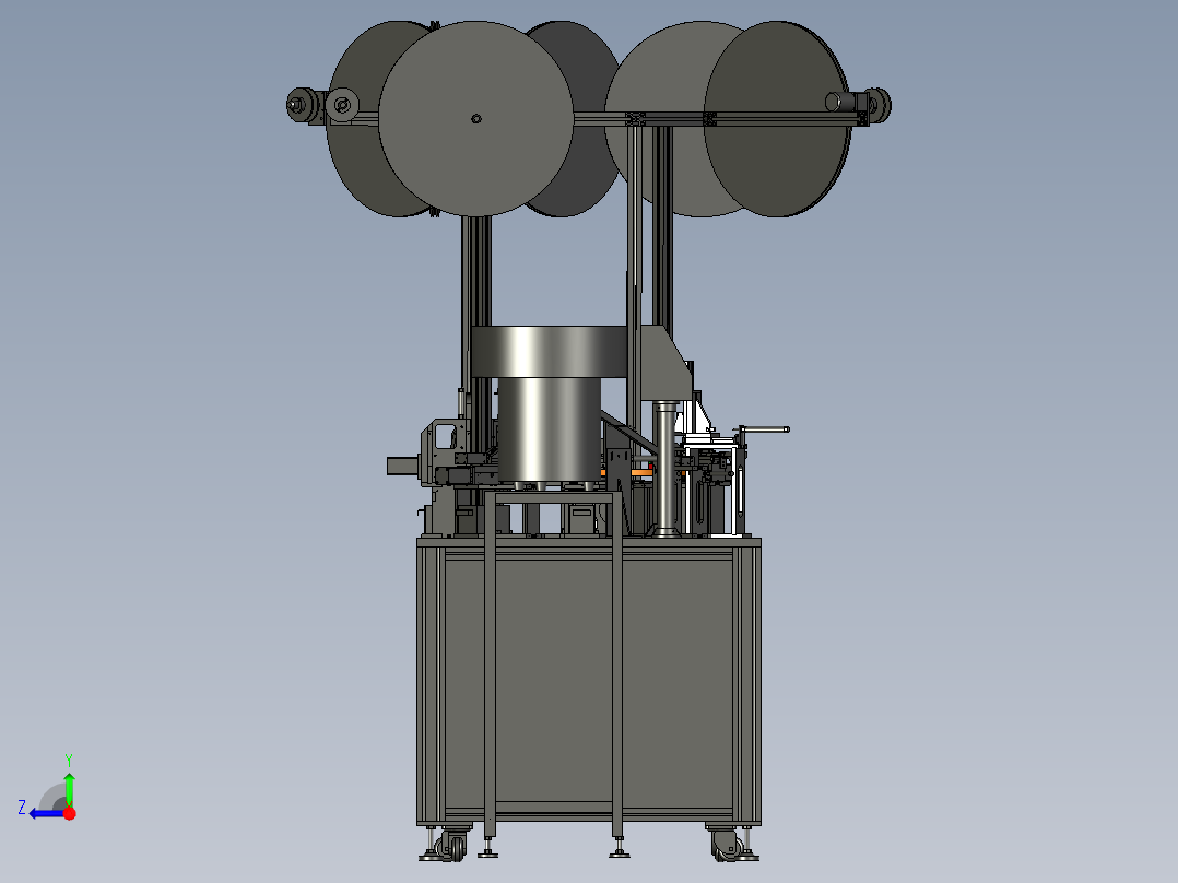 转盘式连接器自动插端子机右视图