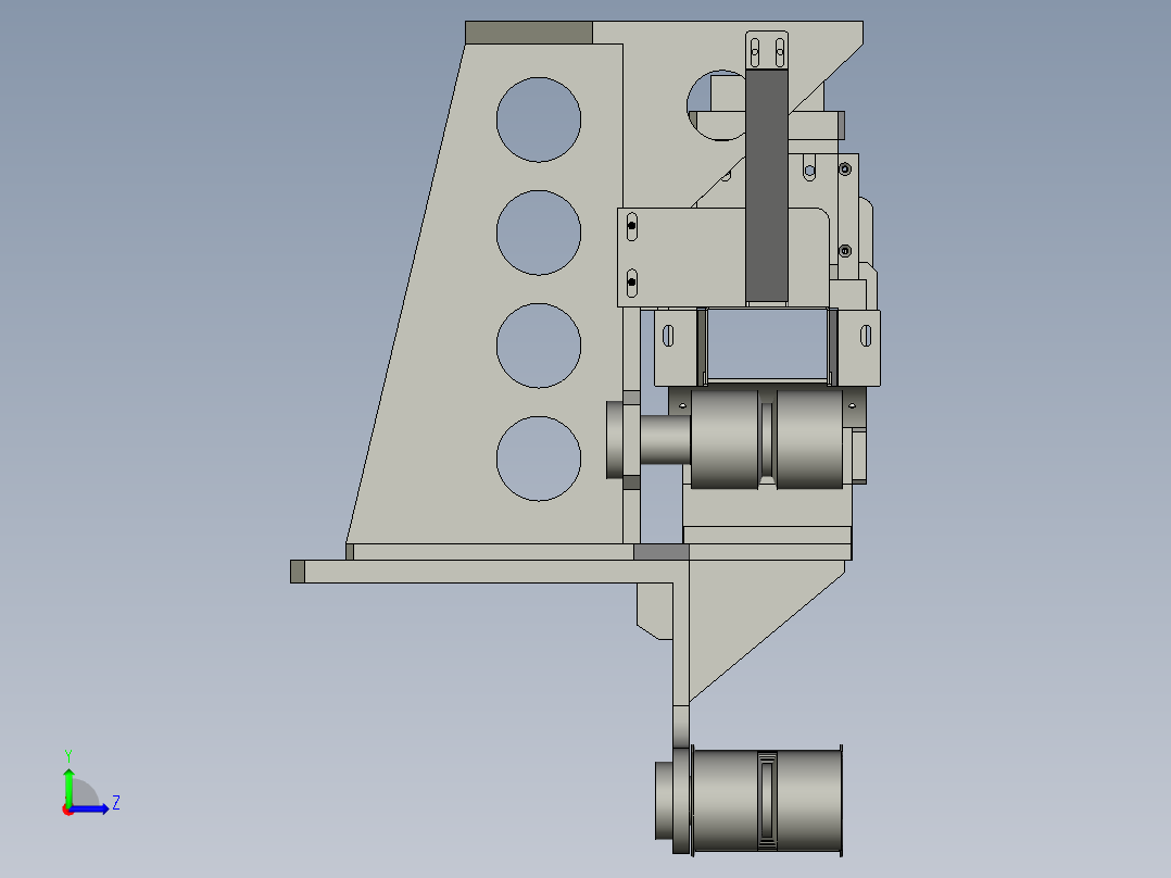 -移动裁切机构左视图