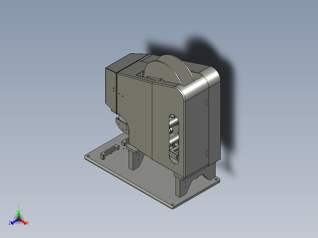 全自动标签计数器分离机撕标机贴标机正等轴测图