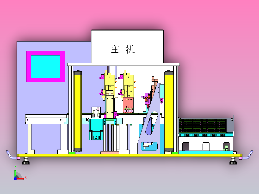 测试机设备前视图