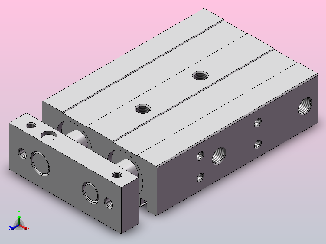 气缸TR25-40正等轴测图