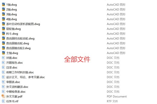 茶叶自动包装机设计【11张CAD图纸+说明书】缩略图