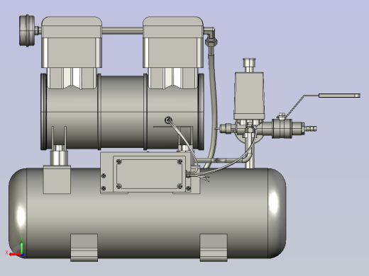无油静音空气压缩机后视缩略图