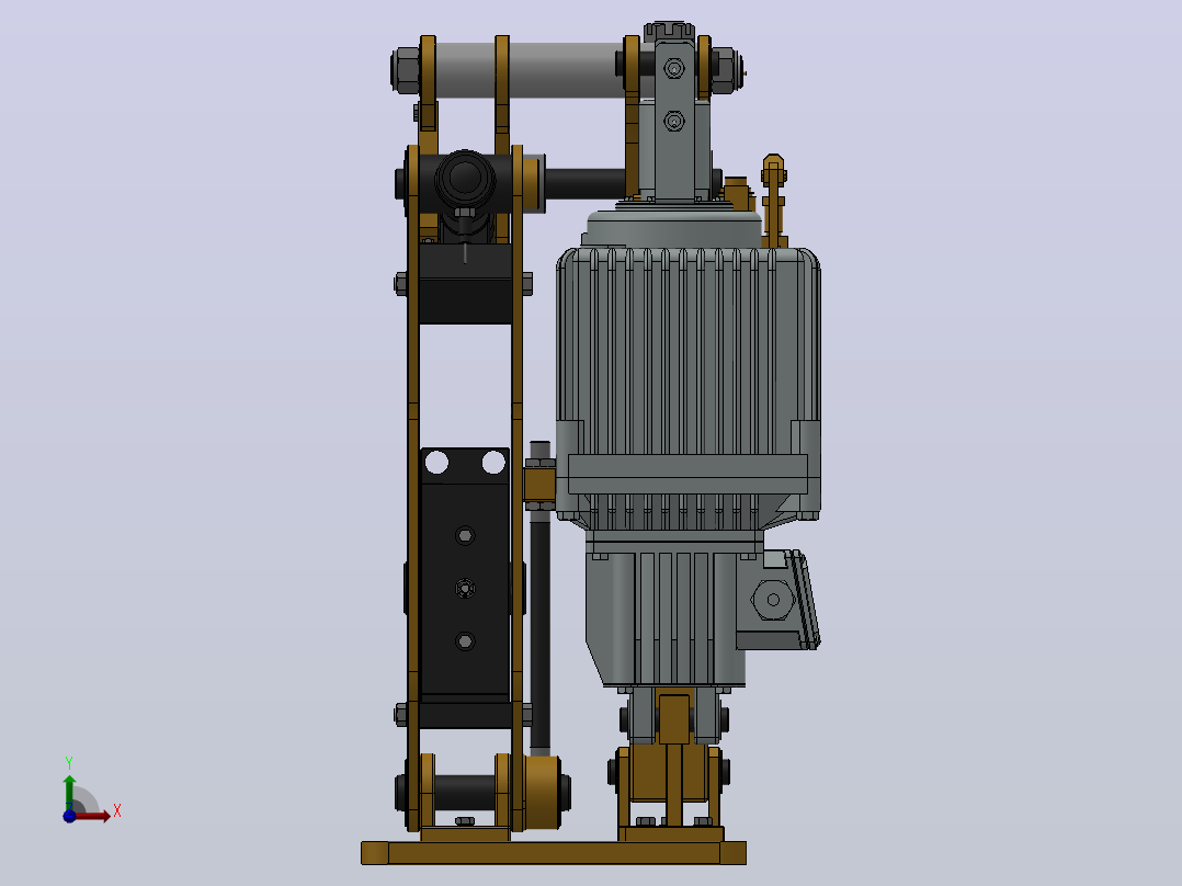 YP32系列电力液压盘式制动器YP32-3000-800×30-ⅠB-CL.RL.WL.HL前视图