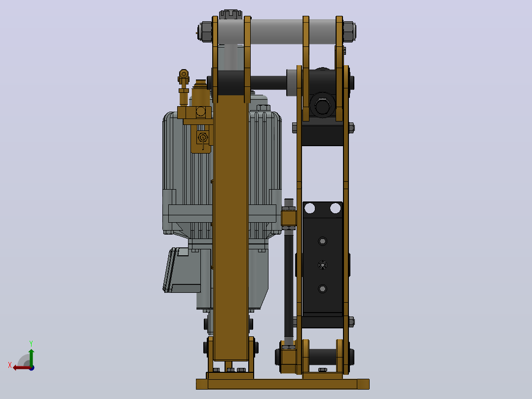 YP32系列电力液压盘式制动器YP32-3000-800×30-ⅠB-CL.RL.WL.HL后视图