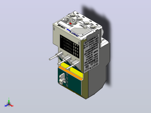 55种正泰热过载继电器3D模型