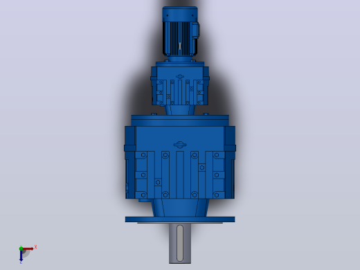 RF137R77法兰轴伸式组合型斜齿轮减速机RF137R77-Y0.37-4P-71-M1-0°-Φ550俯视缩略图