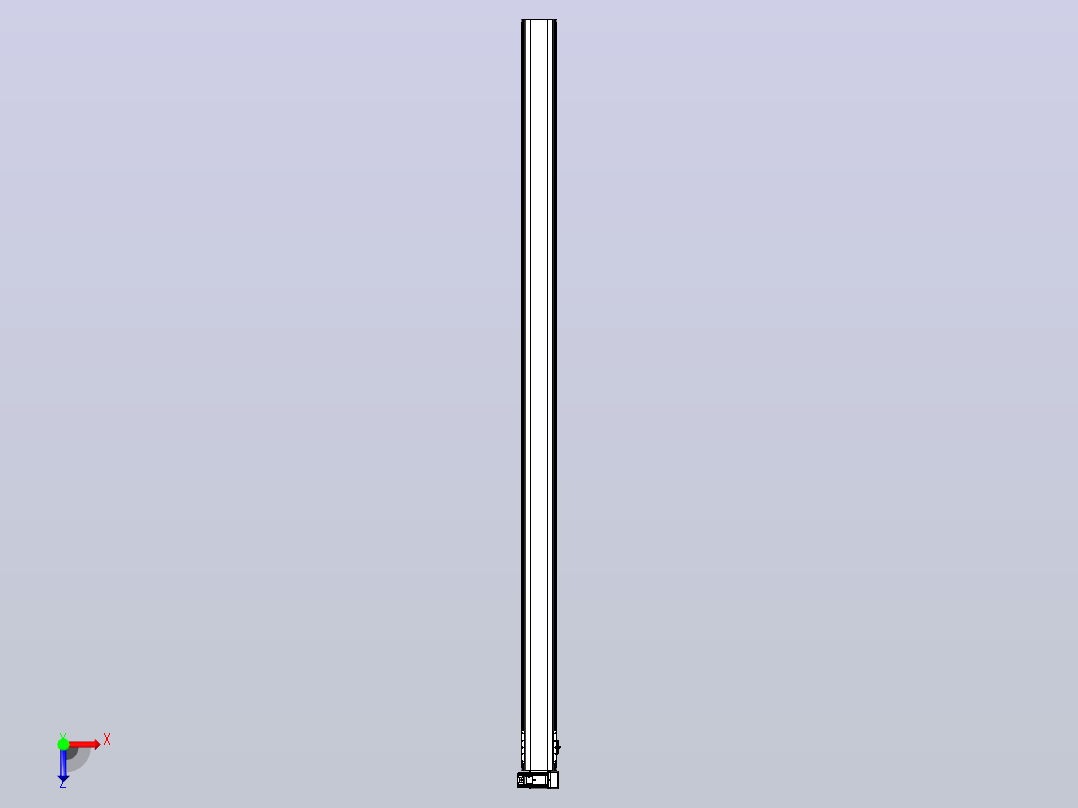 皮带直线轴半封闭可选导轨TPA-HNB-140D-120-L2700-RU-C-P40-N3俯视图