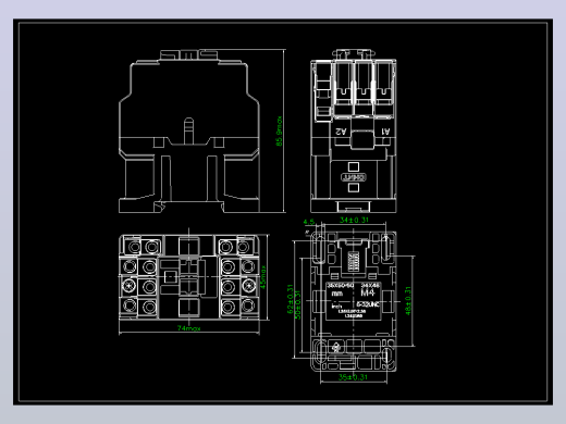 NXC-06～16交流接触器外形安装尺寸图202204