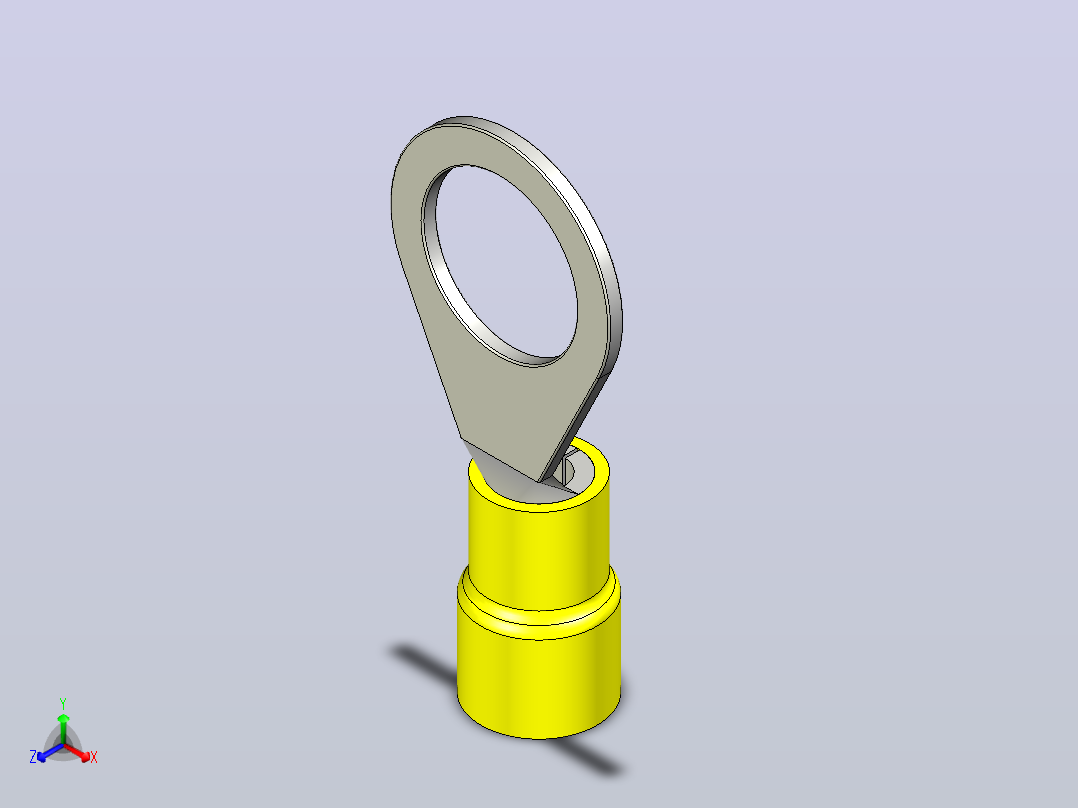 接线端子insulated-ring-terminals-yellow-1 1 STP正等轴测图