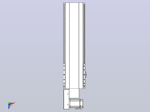 皮带直线轴半封闭可选导轨TPA-HNB-202D-140-L450-ML-Y-P75-N3俯视缩略图