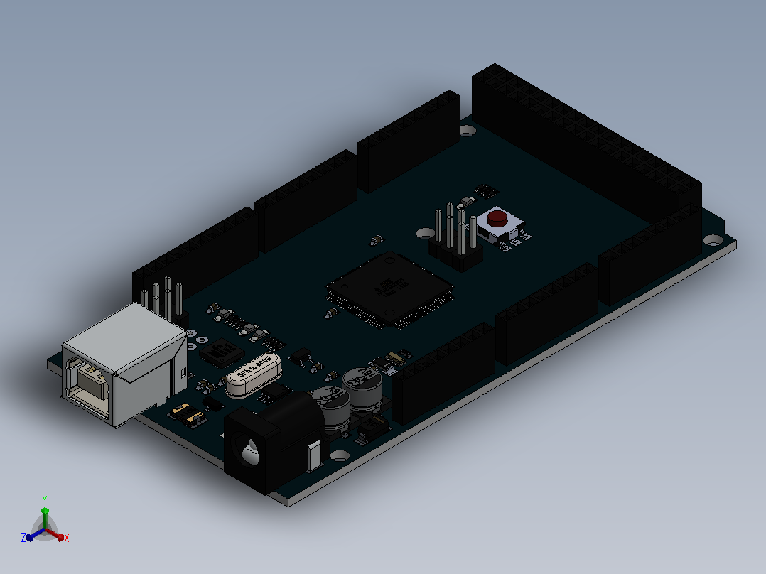 Arduino电路板正等轴测图