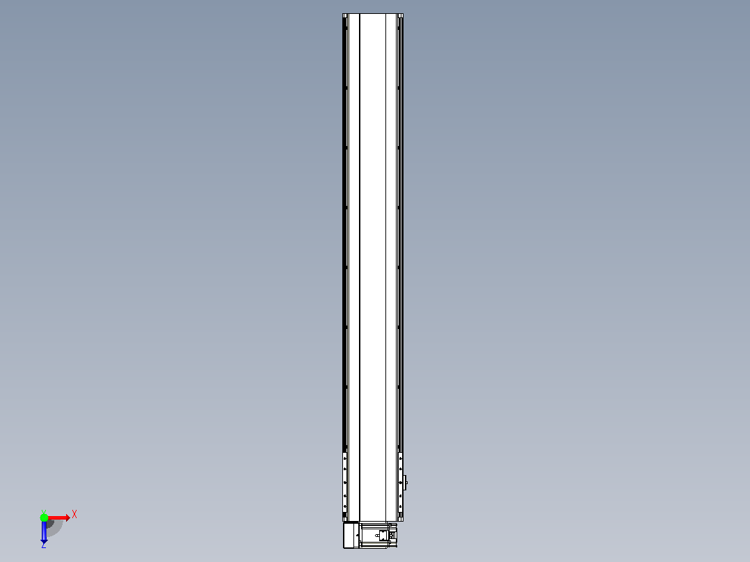 皮带直线轴半封闭可选导轨TPA-HNB-202D-140-L1350-LU-C-P75-N3俯视图