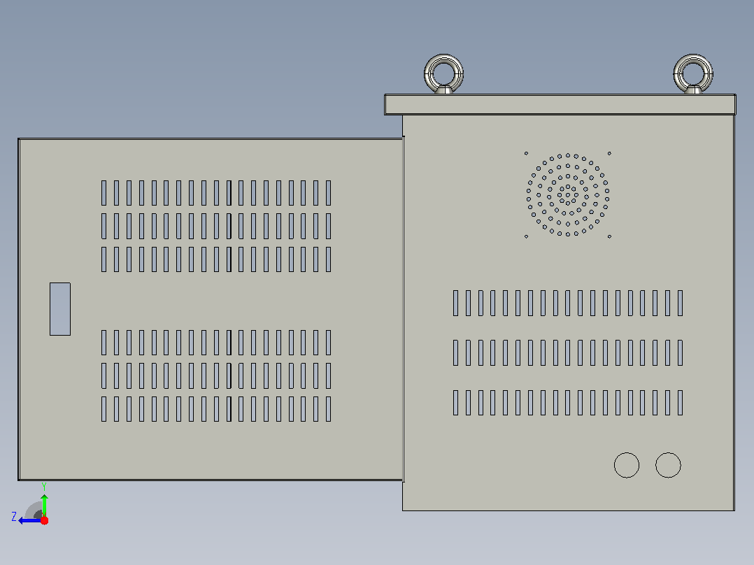 30KVA-550x500x400非标机箱[30KVA-550x500x400]右视图