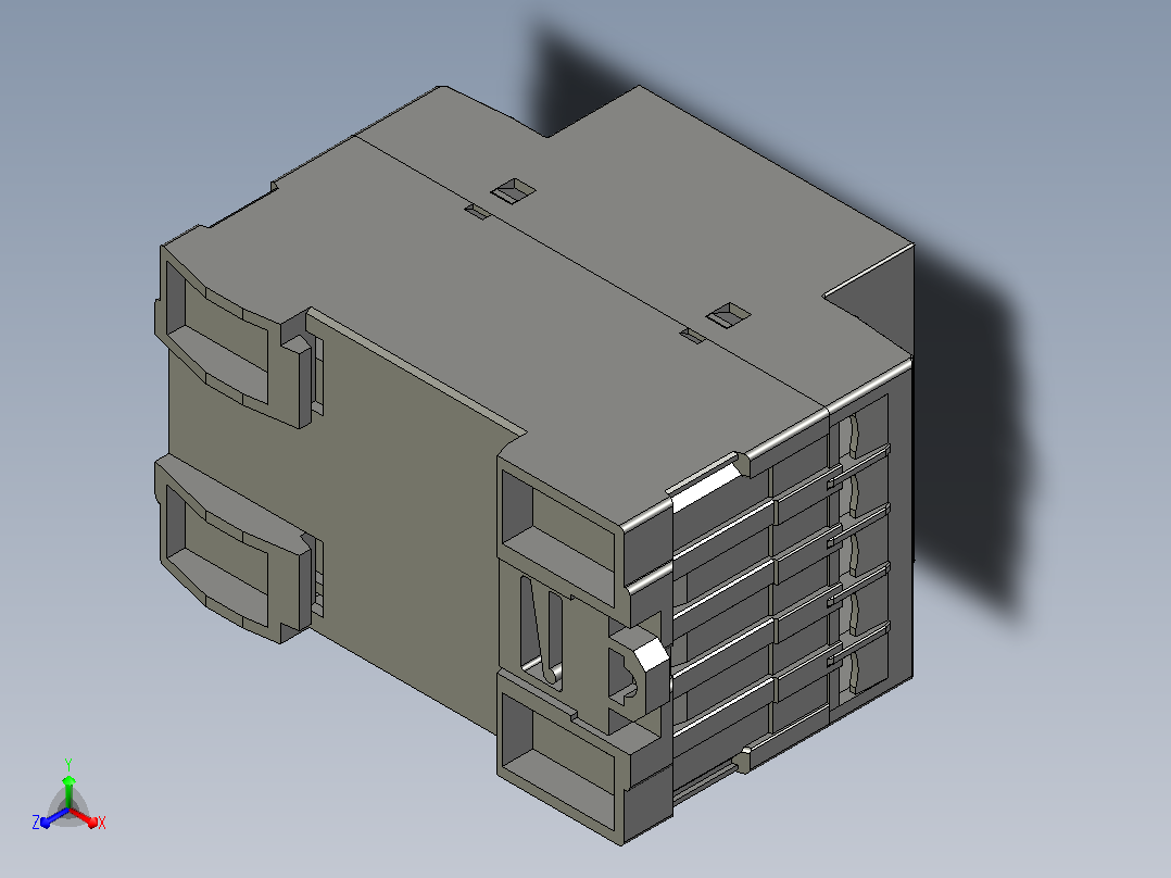 NJYB1电压保护继电器三维模型202012主视图