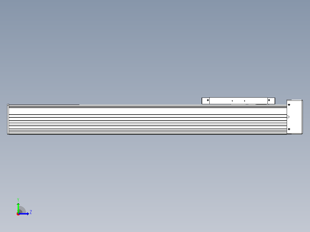滚珠丝杠直线轴带导轨全封闭TPA-HCR-202D-2510C-L600-MR-C-P75-N3左视图