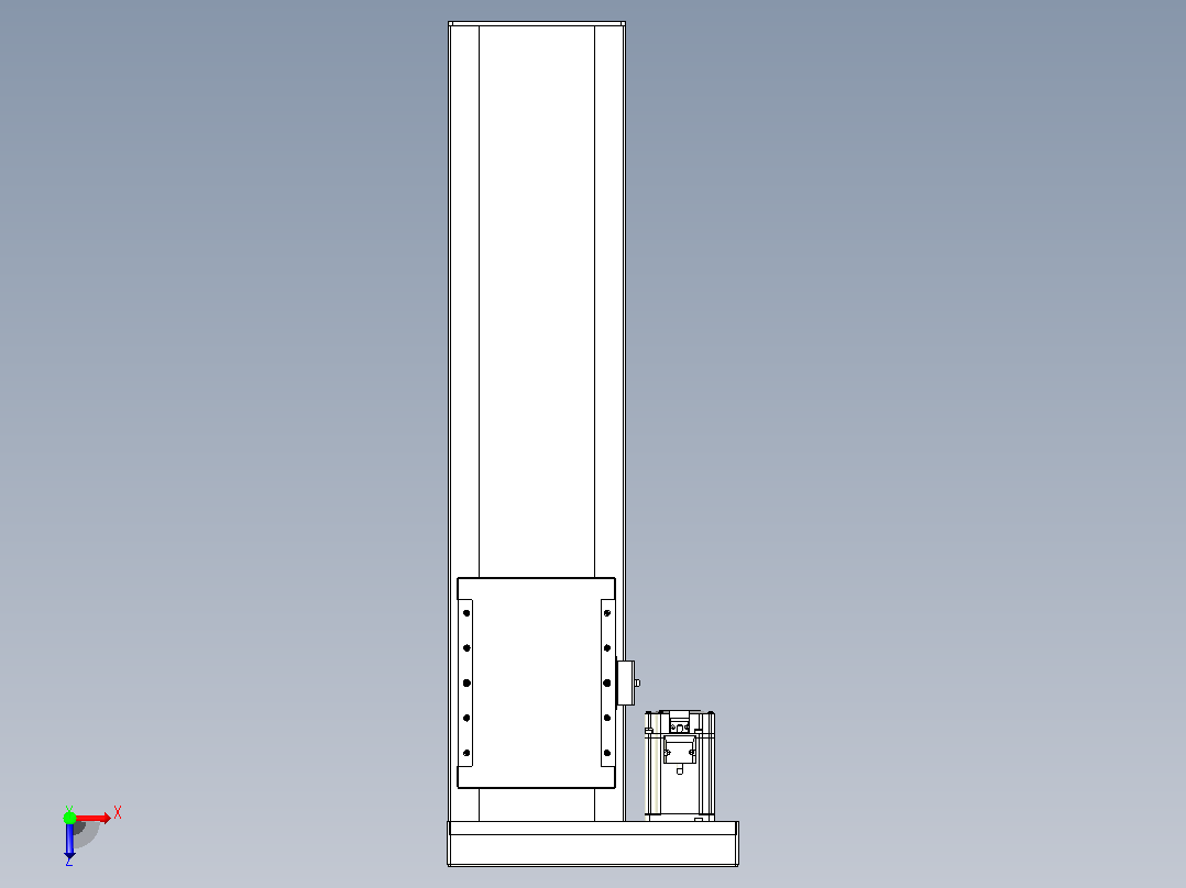 滚珠丝杠直线轴带导轨全封闭TPA-HCR-202D-2510C-L600-MR-C-P75-N3俯视图