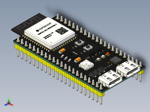 YD-ESP32-S3开发板正等轴测缩略图