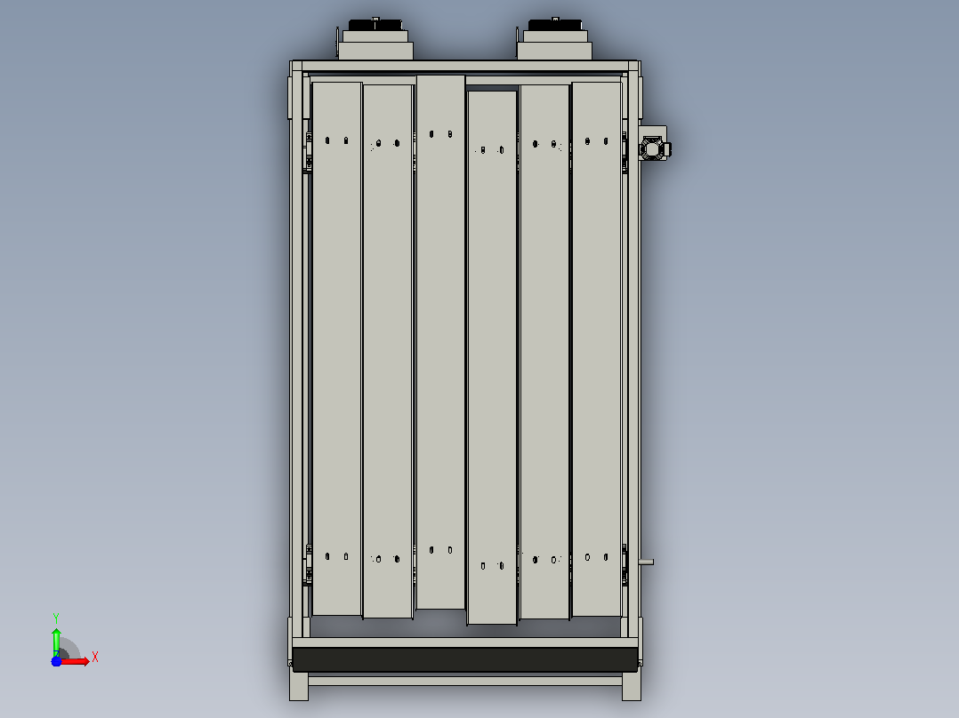 分离器分离设备6-paddle-ballistic-separator-模型格式为 stp前视图