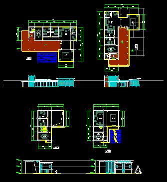 小型售楼中心CAD立面图