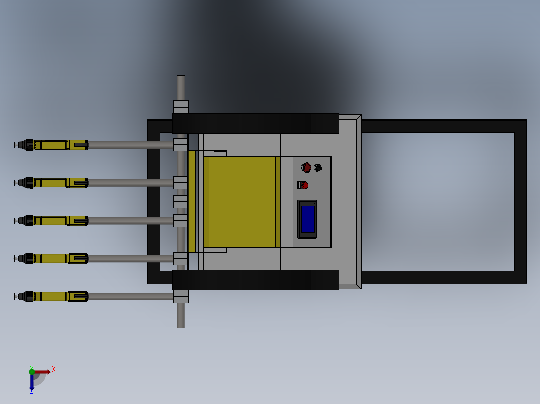 静电喷涂 单轴往复机 升降机sw13俯视图