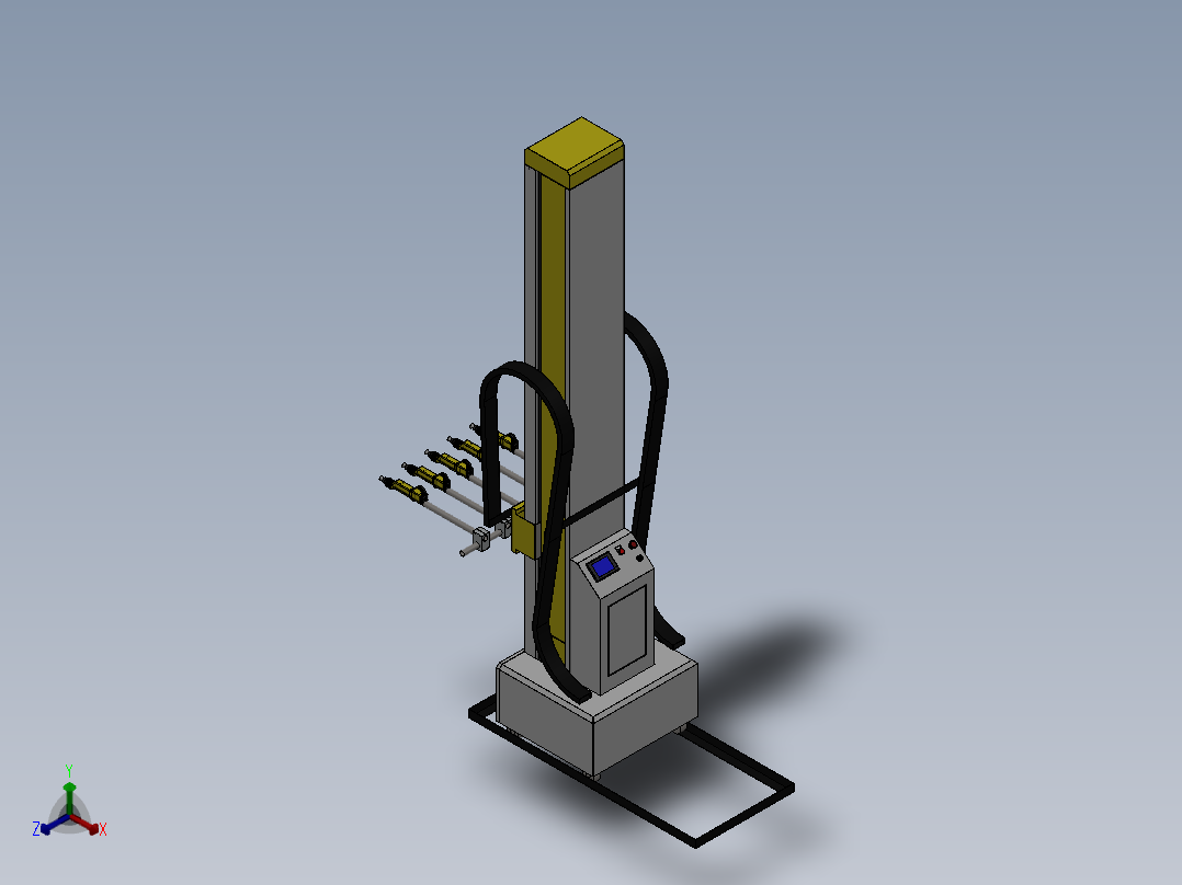 静电喷涂 单轴往复机 升降机sw13正等轴测图