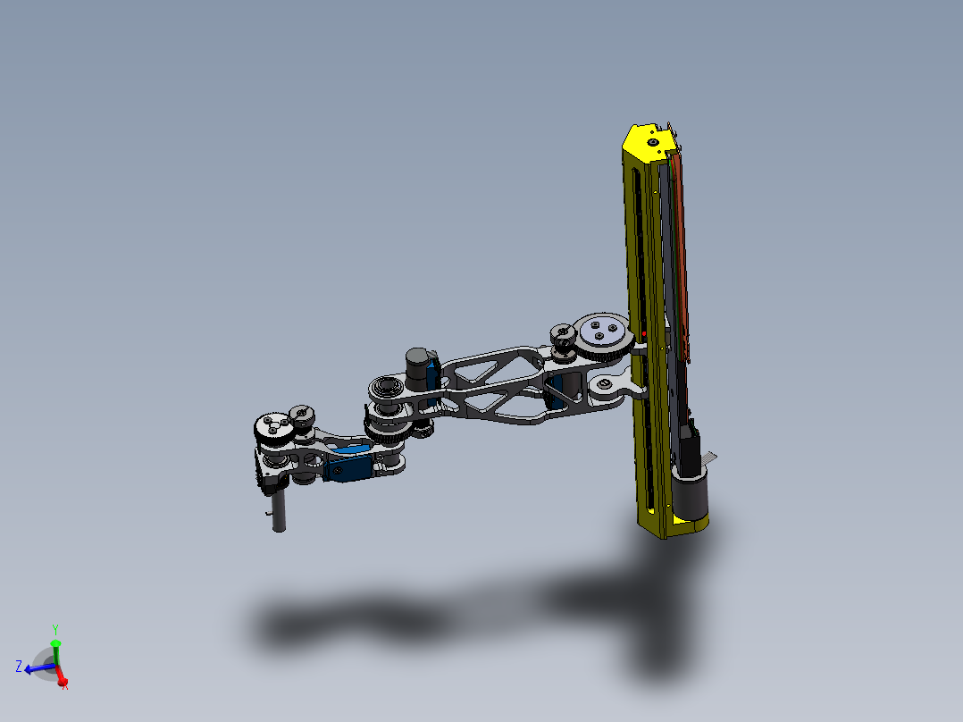 平面多关节4轴机器人 3D图纸 3D模型 设计素材参考资料