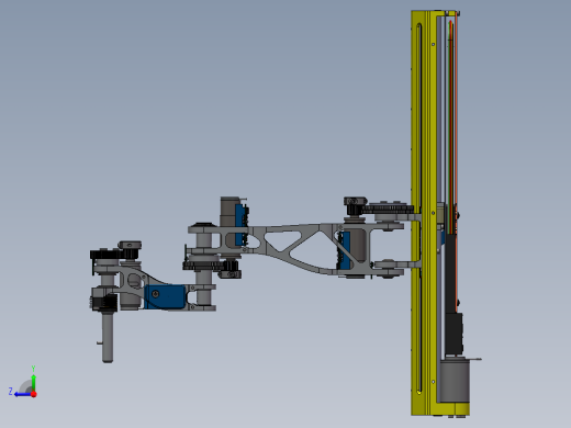平面多关节4轴机器人 3D图纸 3D模型 设计素材参考资料右视缩略图