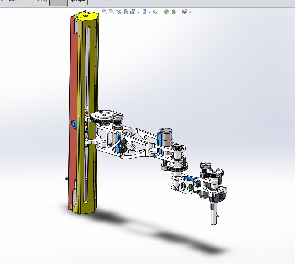 平面多关节4轴机器人 3D图纸 3D模型 设计素材参考资料