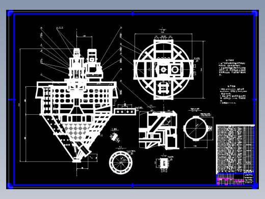 SF打散分级机总体及机架设计(论文+DWG图纸)