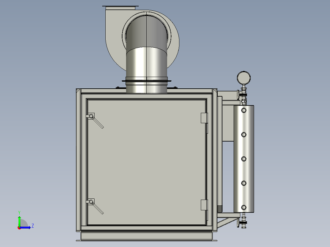气体和灰尘袋式过滤器左视图